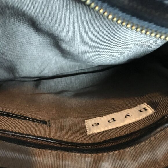 VTG Y2K Womens Black Leather Envelope Shoulder Bag With Gold Chain Strap - Picture 5 of 10